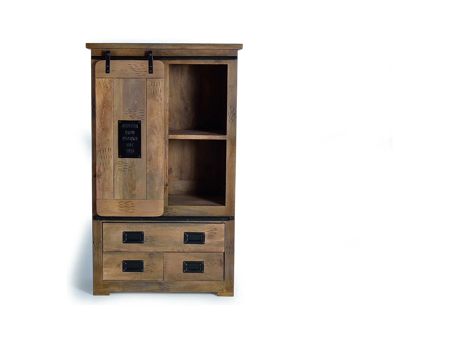 Armoire en bois manguier et métal