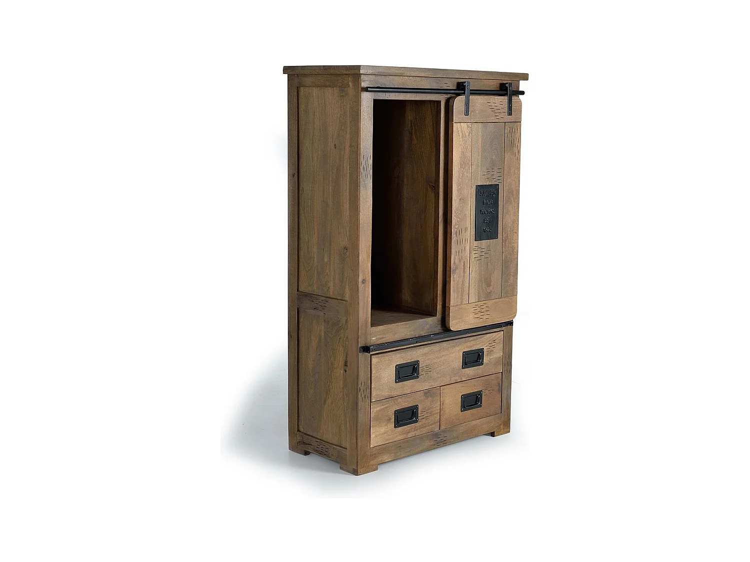 Armoire en bois manguier et métal