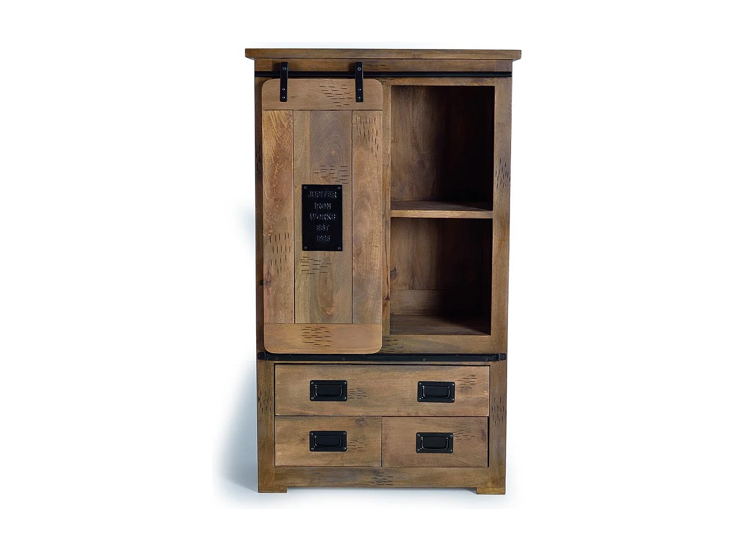 Armoire en bois manguier et métal