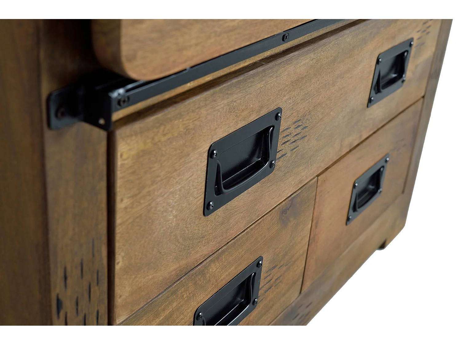 Armoire en bois manguier et métal