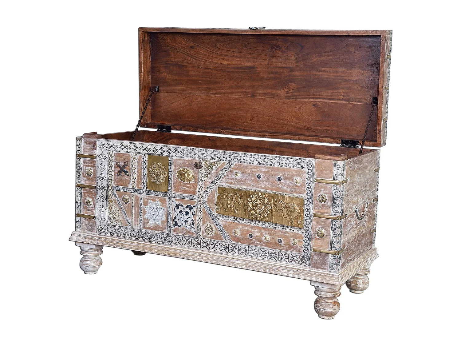 Tronc de manguier blanc vieilli