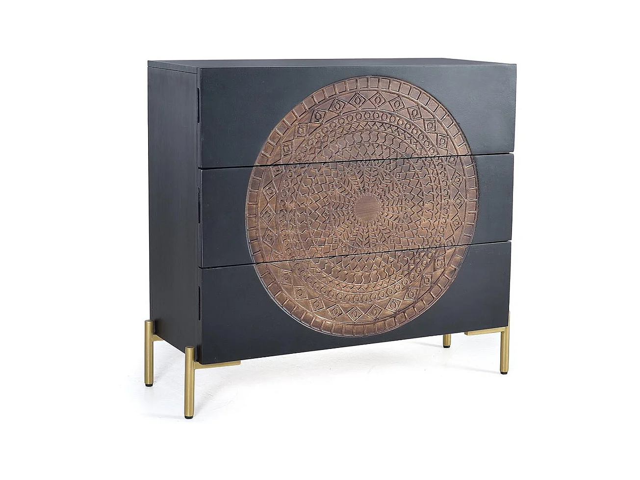 Commode bois manguier et métal