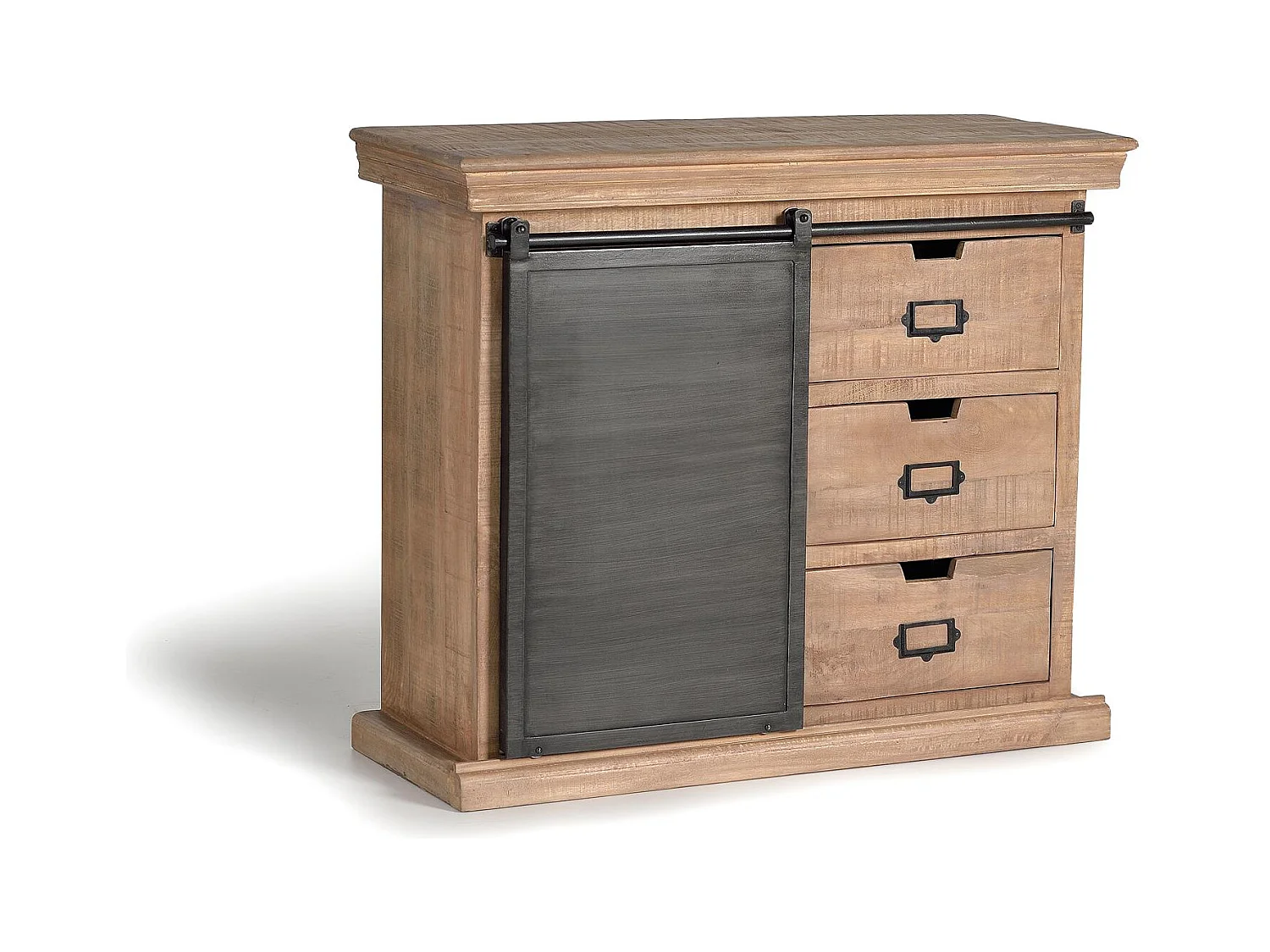 Commode en bois manguier et métal