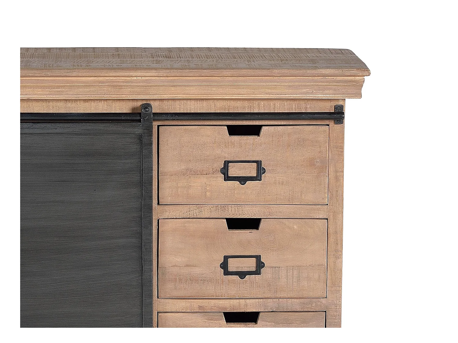 Commode en bois manguier et métal