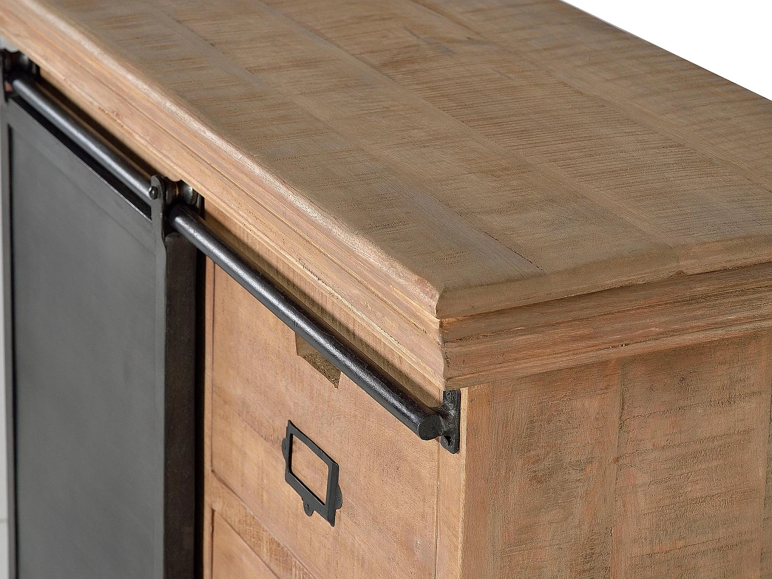 Commode en bois manguier et métal