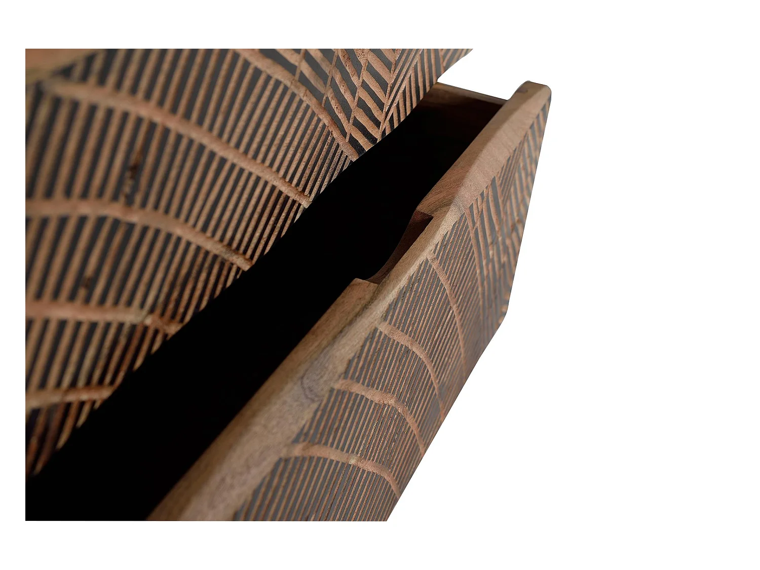 Commode en bois d'acacia et métal