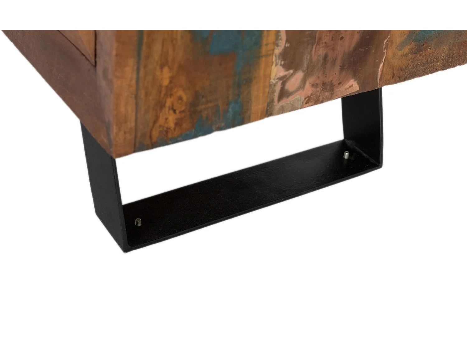 Konsole aus recyceltem Holz