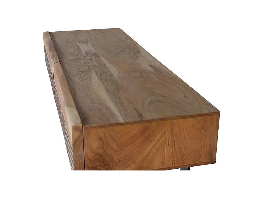 Konsole aus Akazienholz und Metall