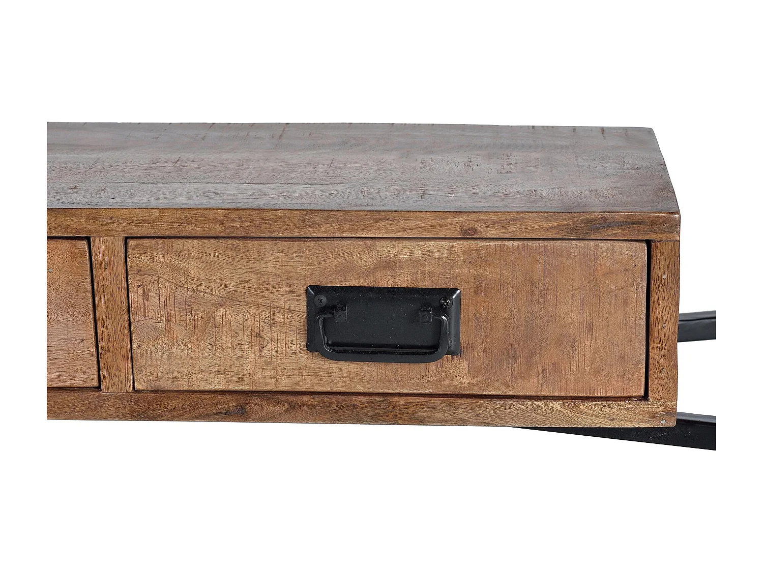 Console en bois manguier et métal