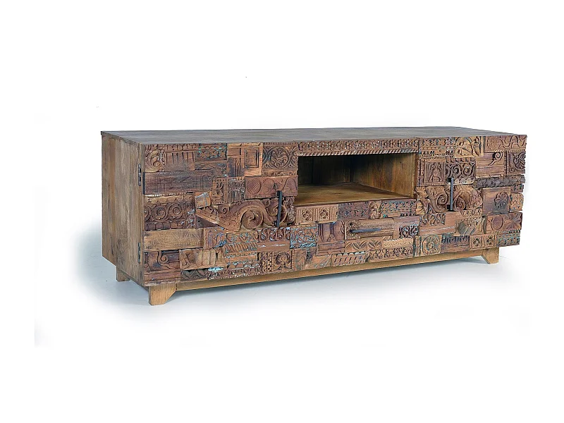 Meuble TV en bois manguier récupéré