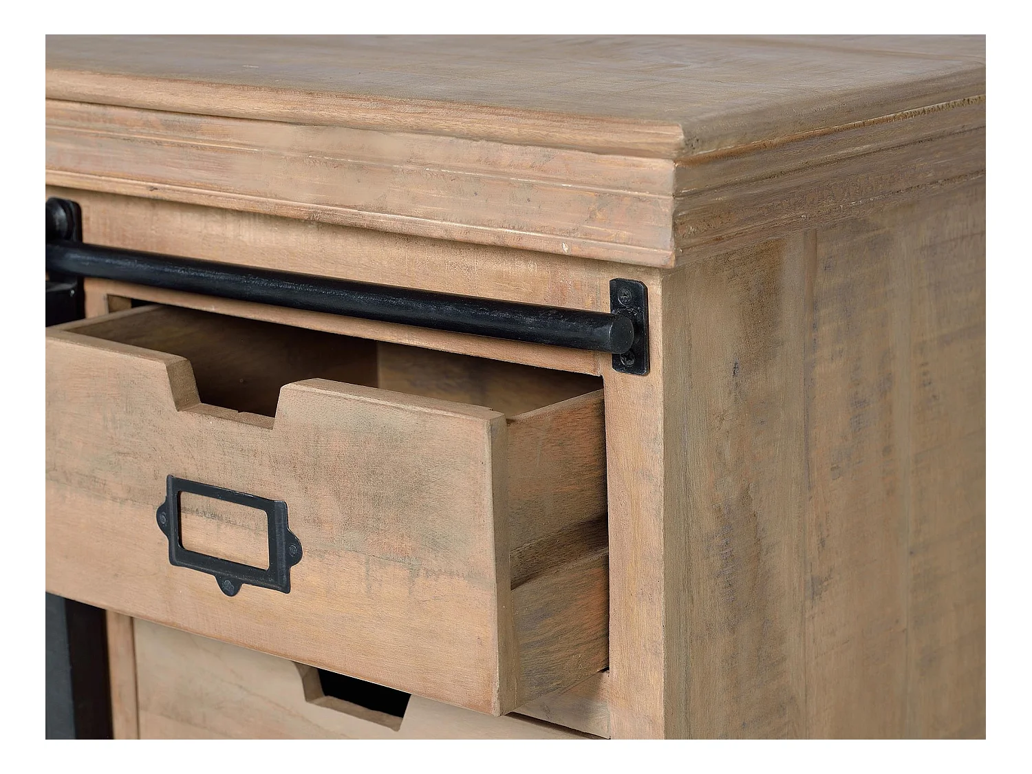 TV-Schrank im Industriestil. Mehrfarbig. Giner und Colomer 55x40x170