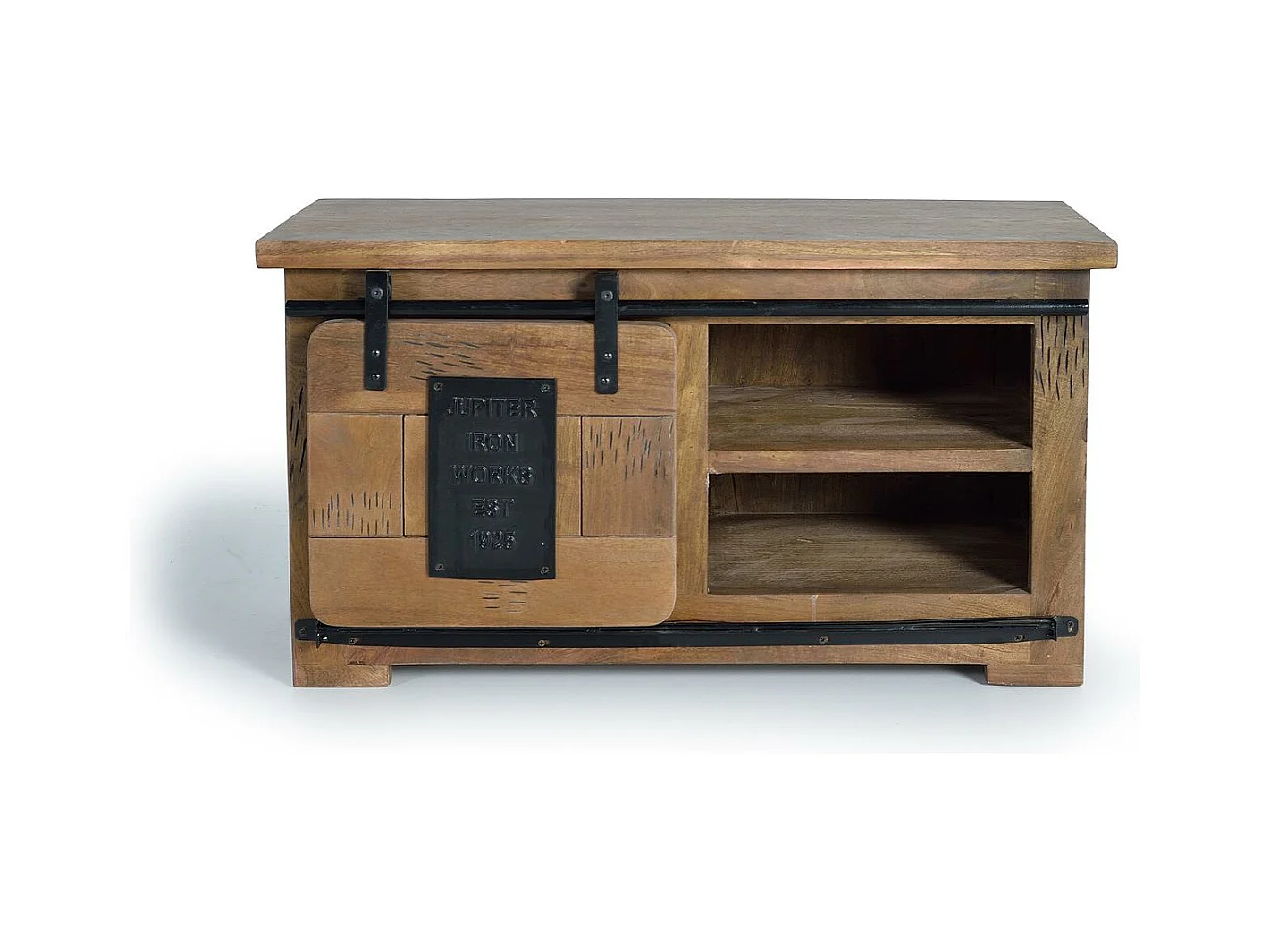 TV-Schrank/Konsole in Akazie mit Metalldetails