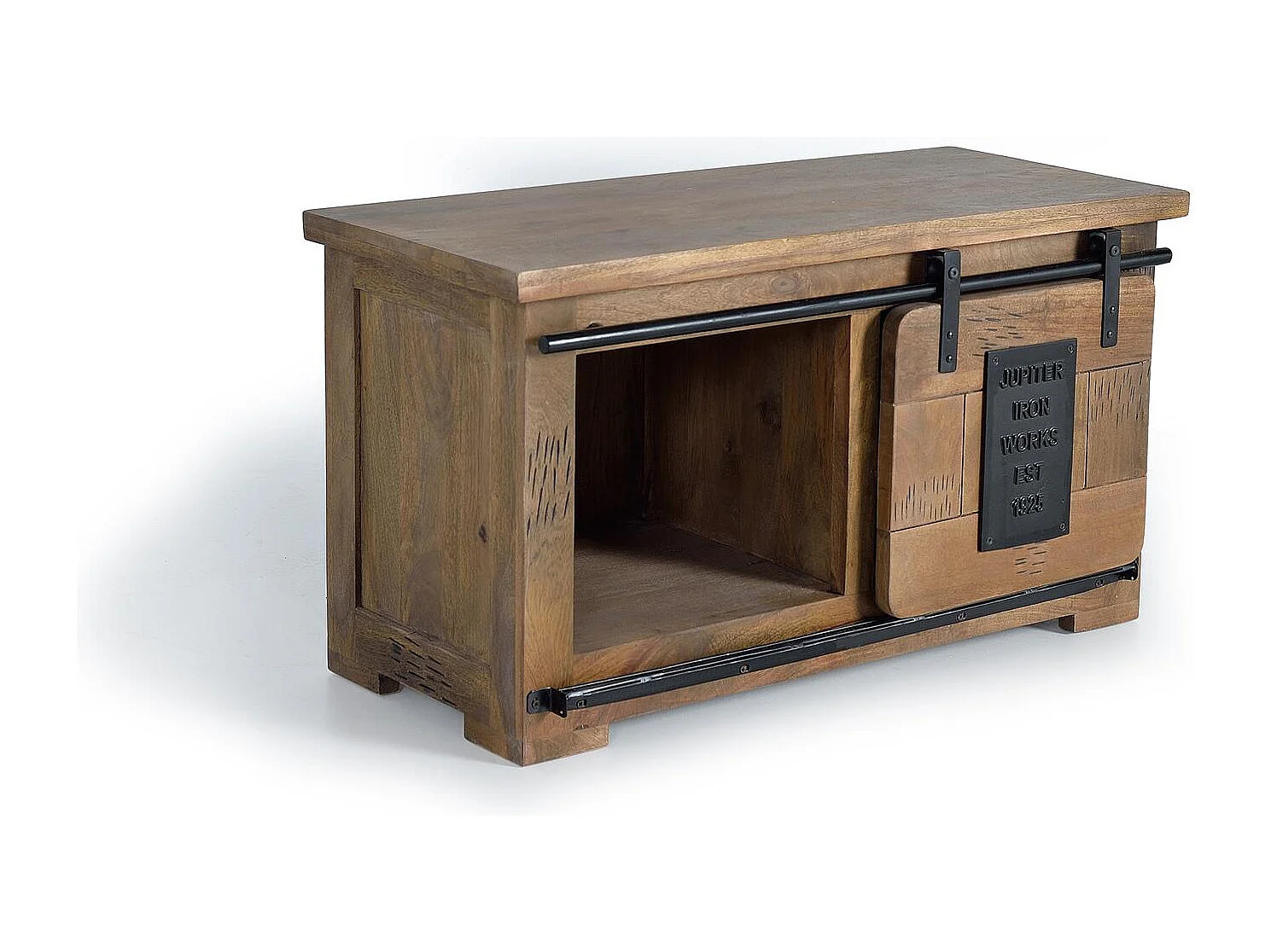 Meuble TV bois manguier et métal