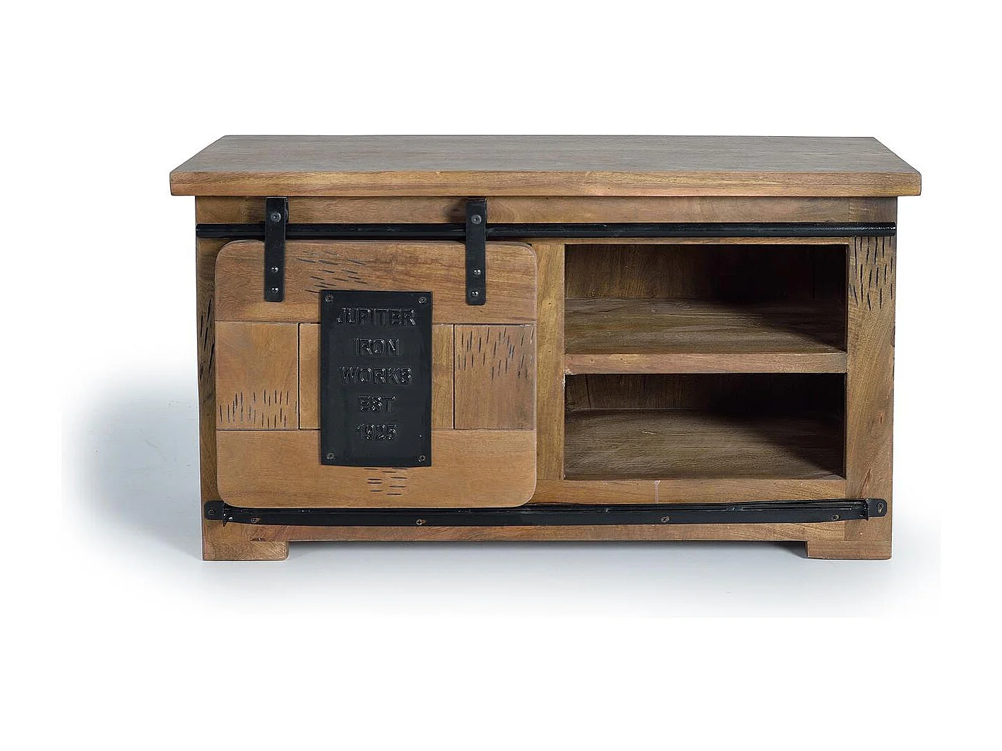 Meuble TV bois manguier et métal