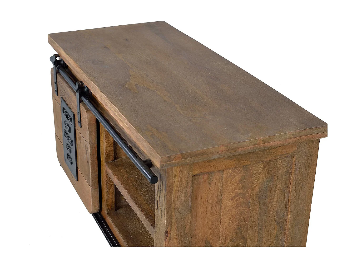 Meuble TV bois manguier et métal