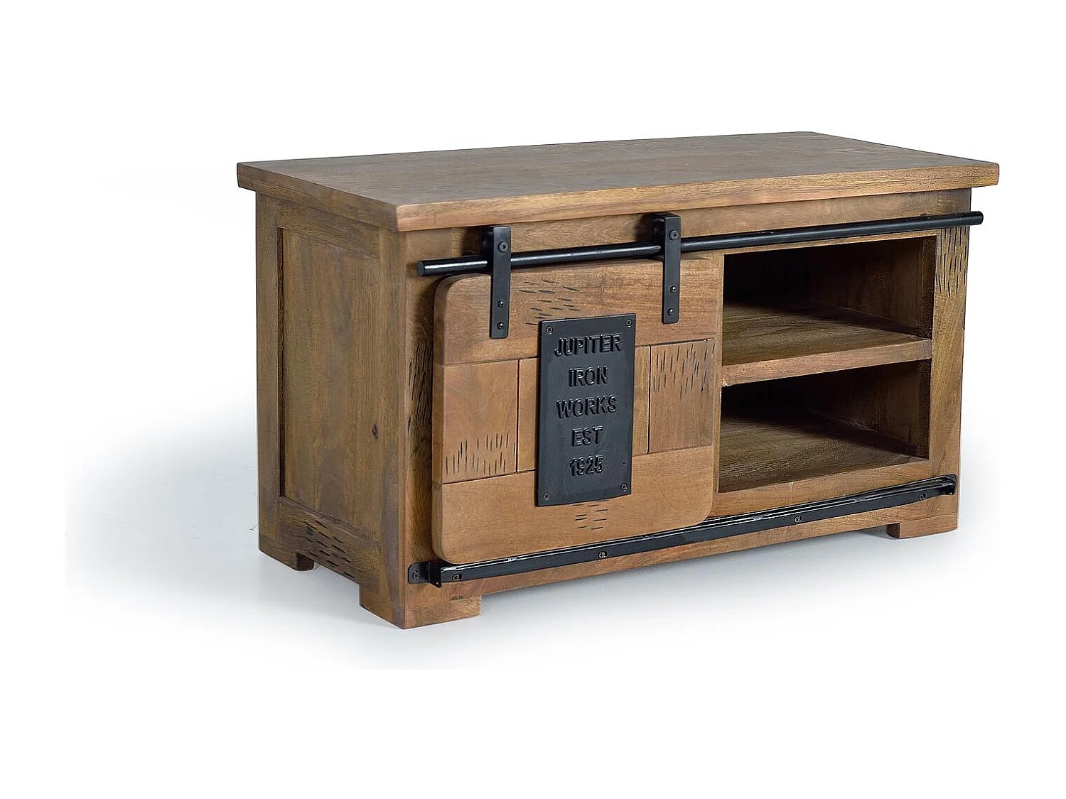 Meuble TV bois manguier et métal