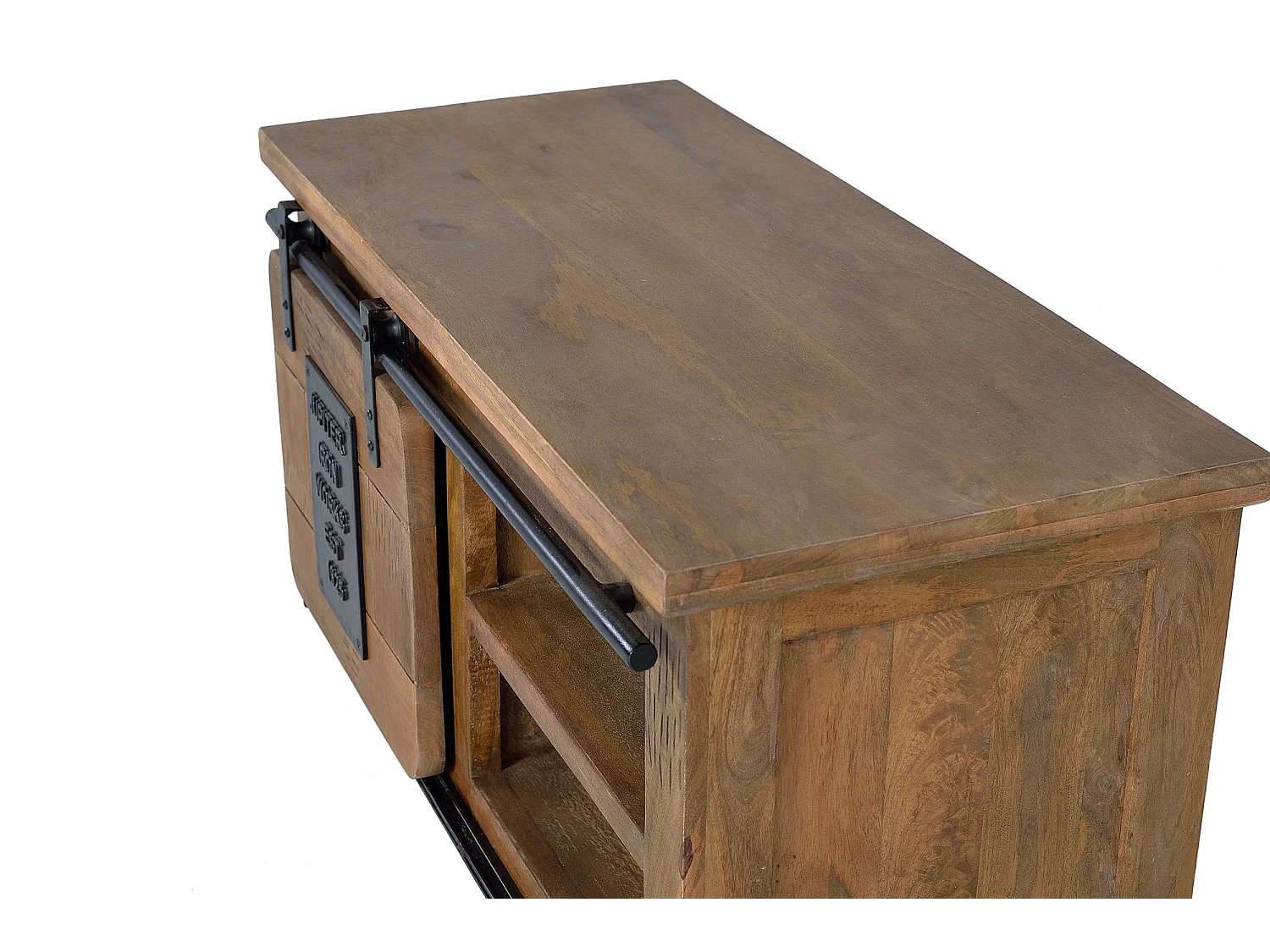 Meuble TV bois manguier et métal