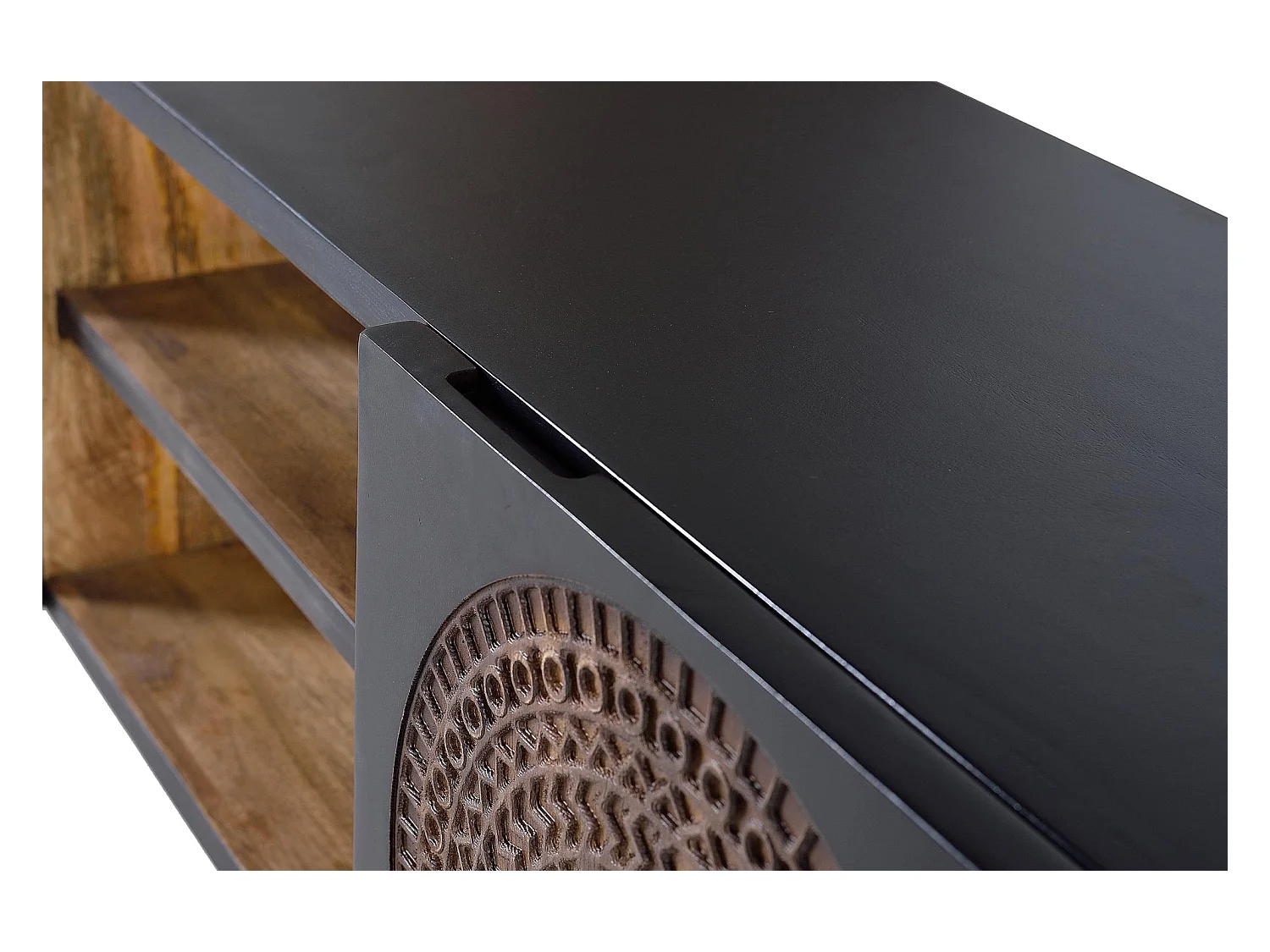 Meuble TV bois manguier et métal