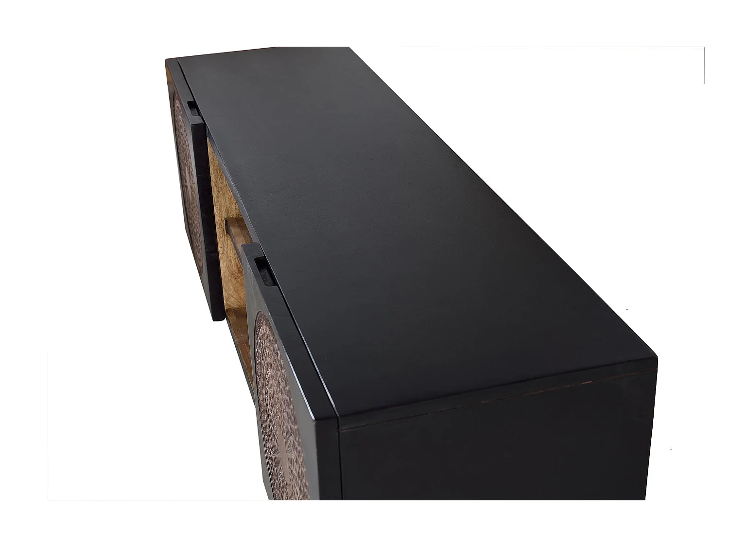 Meuble TV bois manguier et métal