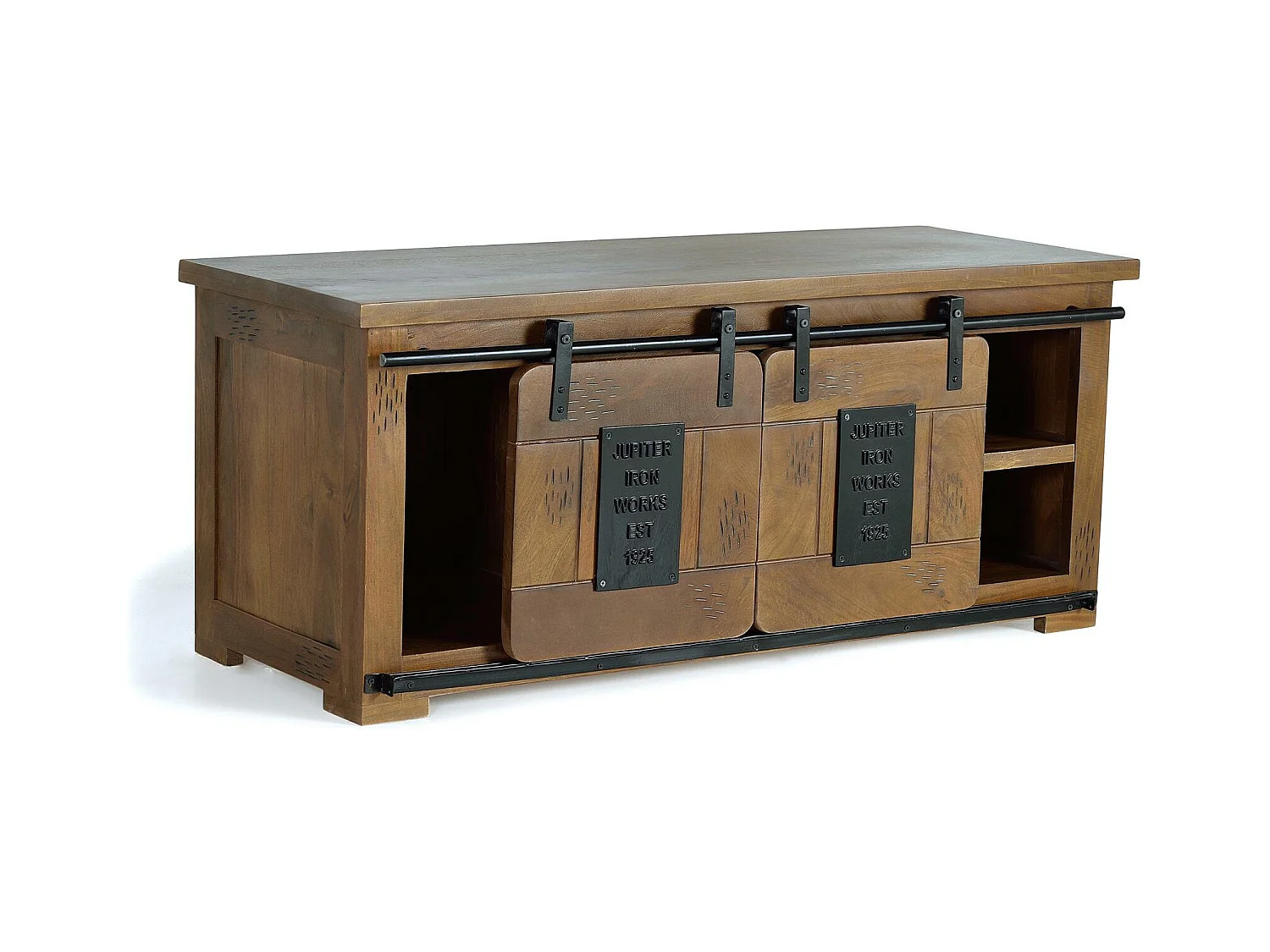 Meuble TV en bois manguier et métal