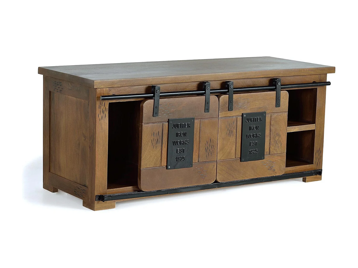 Meuble TV en bois manguier et métal