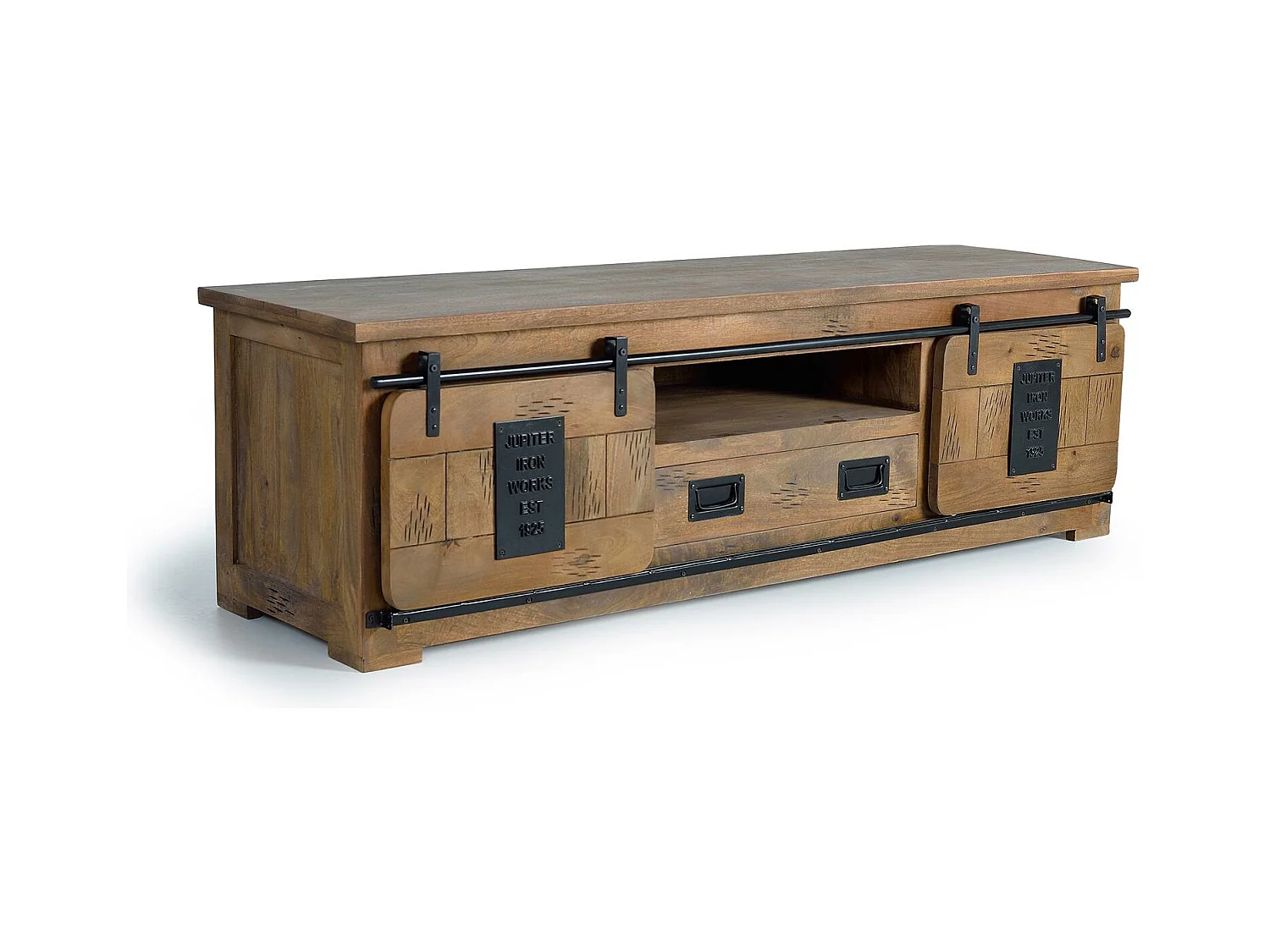 Mueble tv madera de mango Marrón.Giner y Colomer 55x50x180