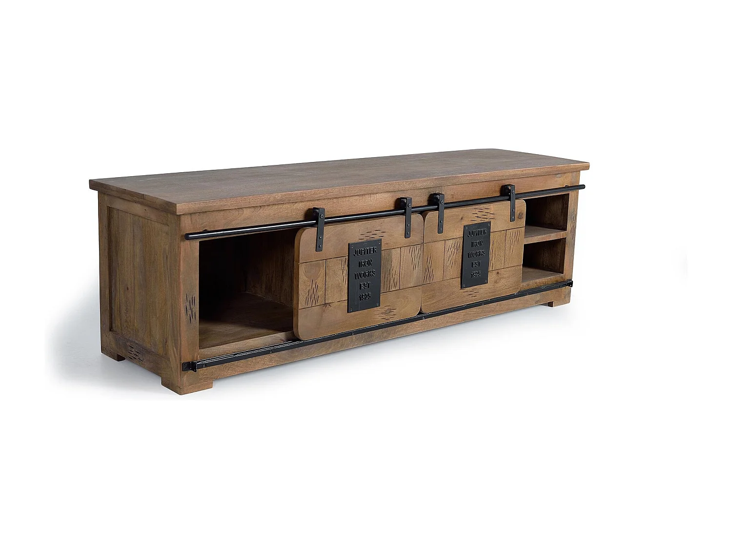 Mueble tv madera de mango Marrón.Giner y Colomer 55x50x180