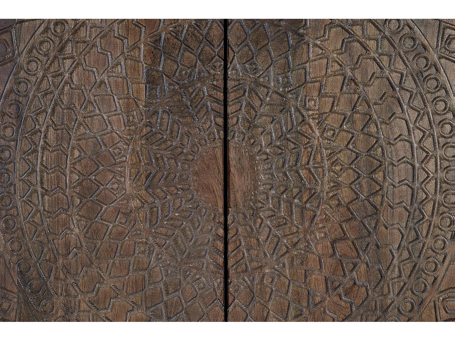 Armoire en bois de manguier 100 cm, style ethnique rustique - 143 x 100 x 45