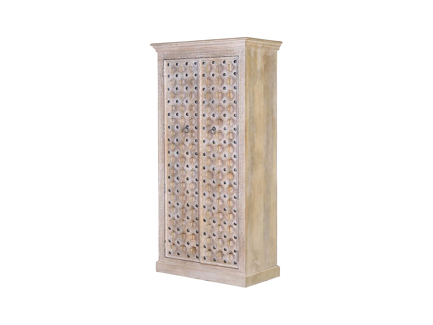 Szafa z drewna mango z naturalnym wykończeniem