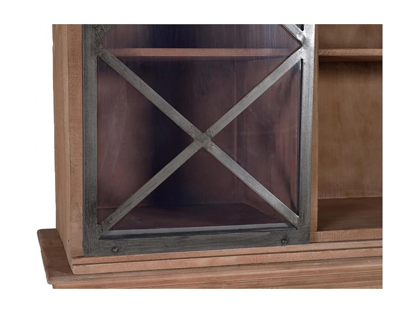 Armoire de style industriel en bois de manguier