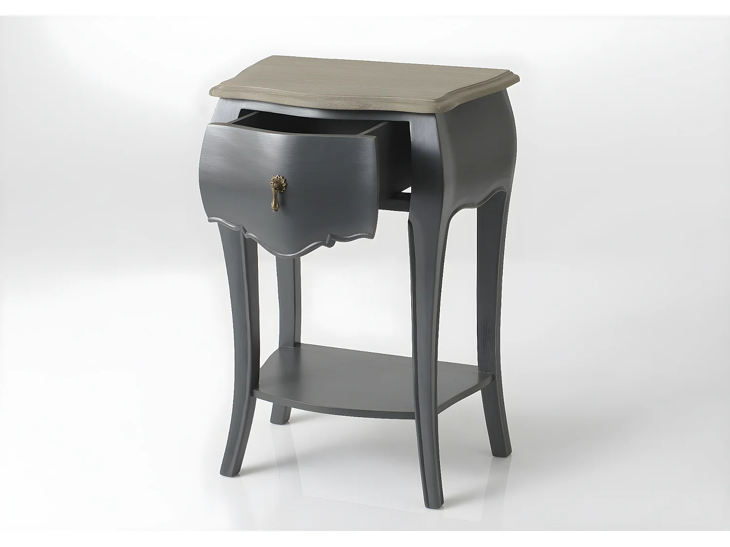 Table de chevet grise 1 tiroir Murano