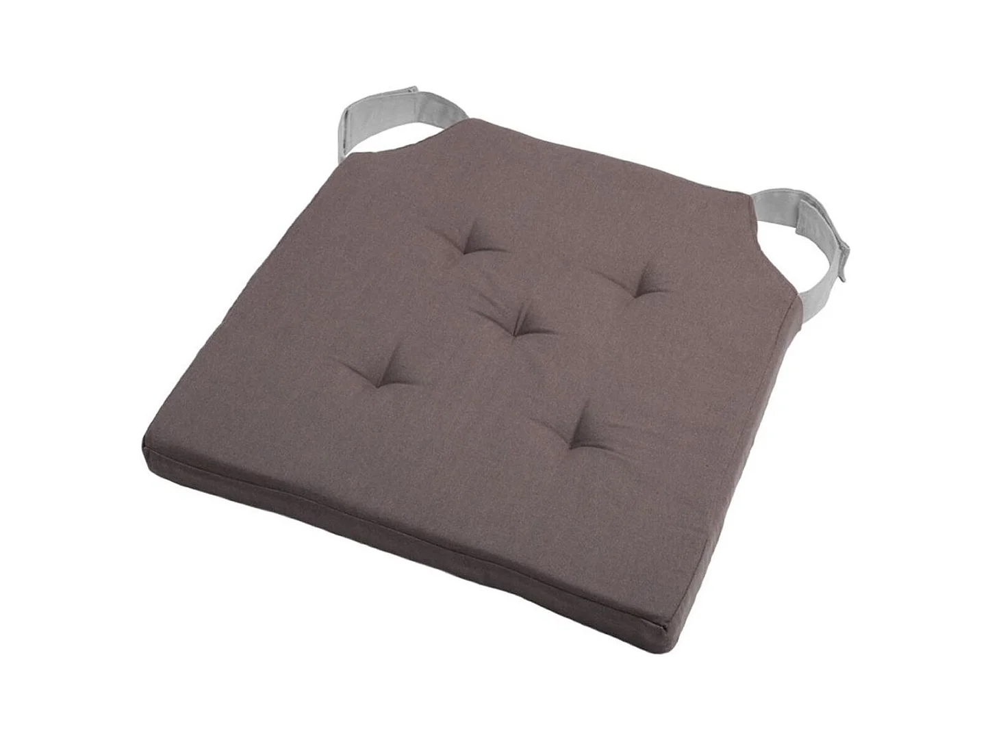 Coussin de chaise - reversible - Gris et Ecru 38 x 38 cm