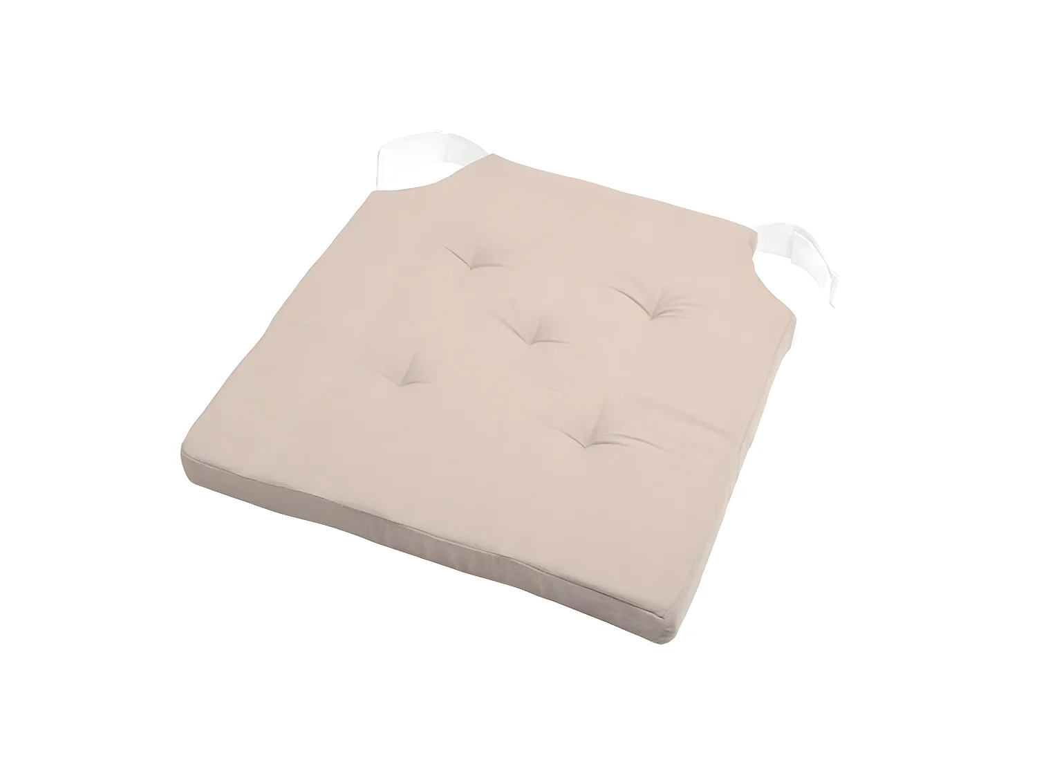 Coussin de chaise - reversible - Lin et Beige 38 x 38 cm
