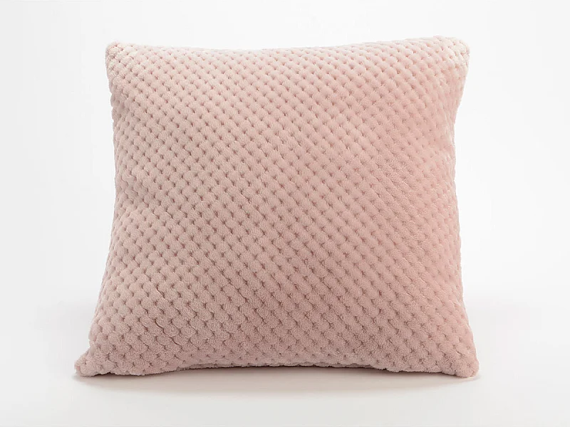 Coussin Damier vieux rose 40x40 cm