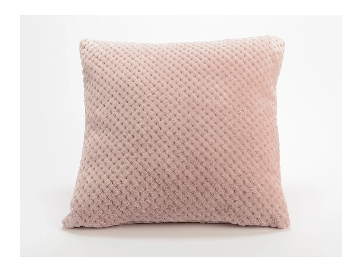 Coussin Damier vieux rose 40x40 cm