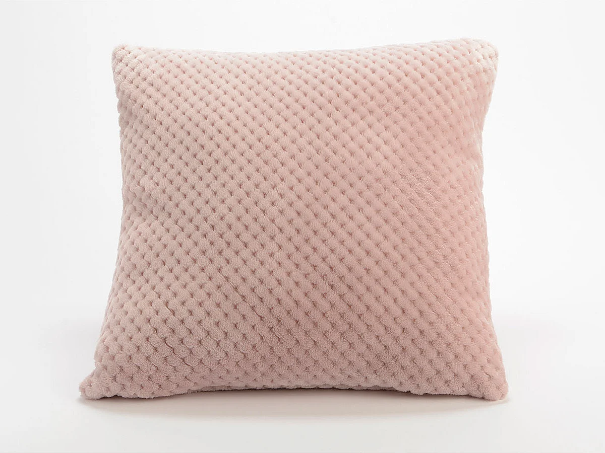 Coussin Damier vieux rose 40x40 cm