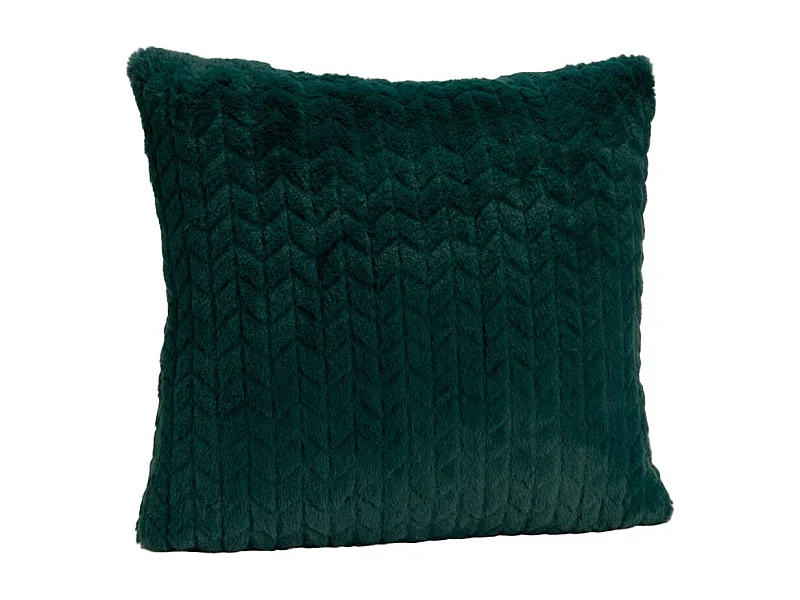 Coussin émeraude chevron 40x40 cm