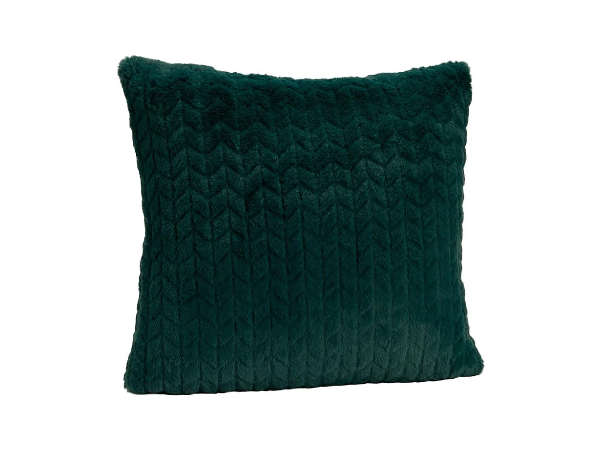 Coussin émeraude chevron 40x40 cm