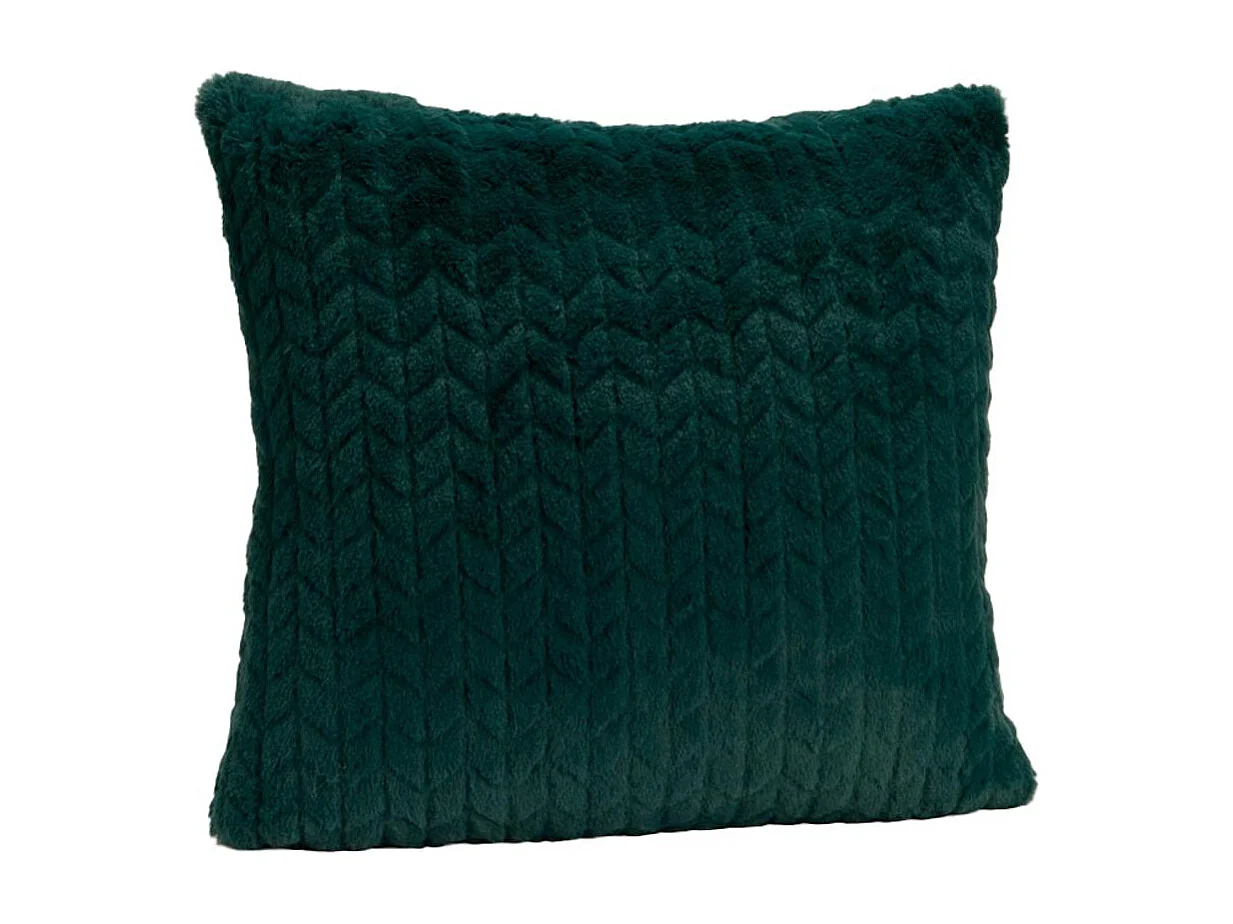 Coussin émeraude chevron 40x40 cm