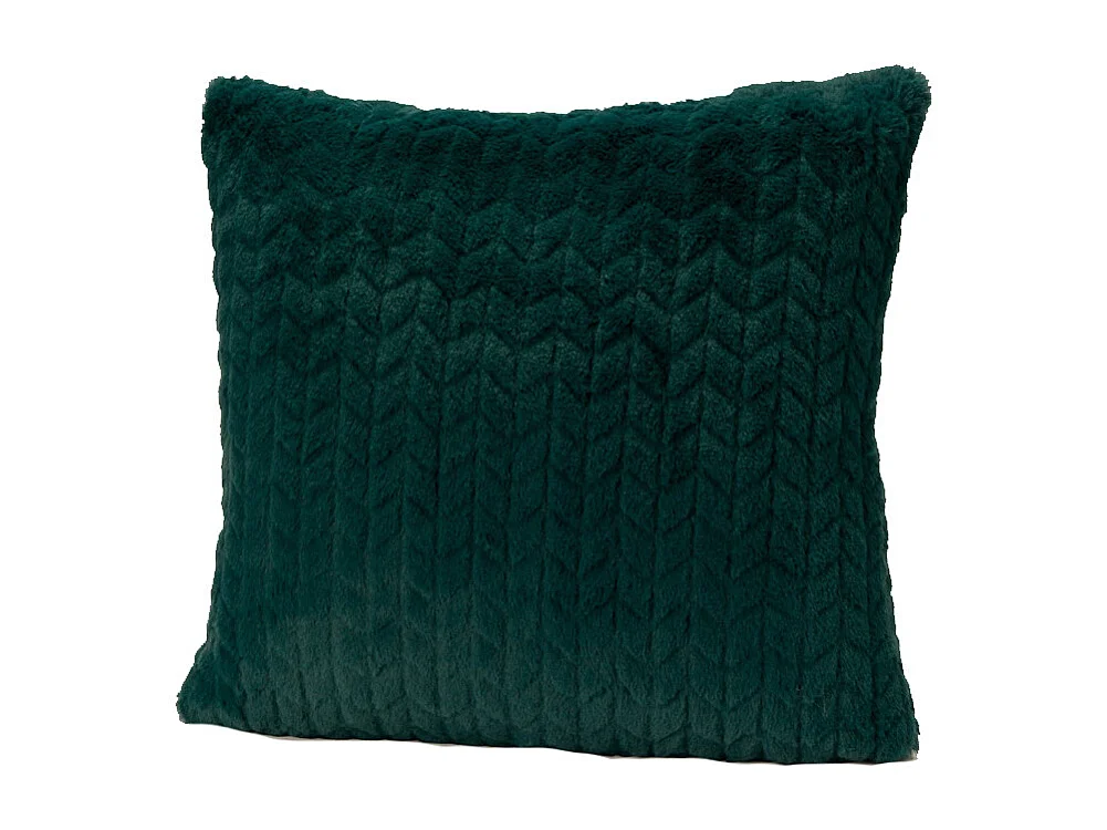 Coussin émeraude chevron 40x40 cm
