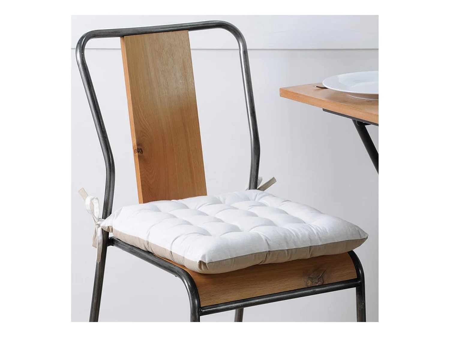 Cojín de silla bicolor