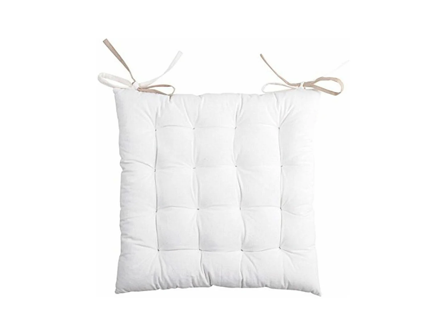 Coussin de chaise 2 faces lin et écru 40 cm