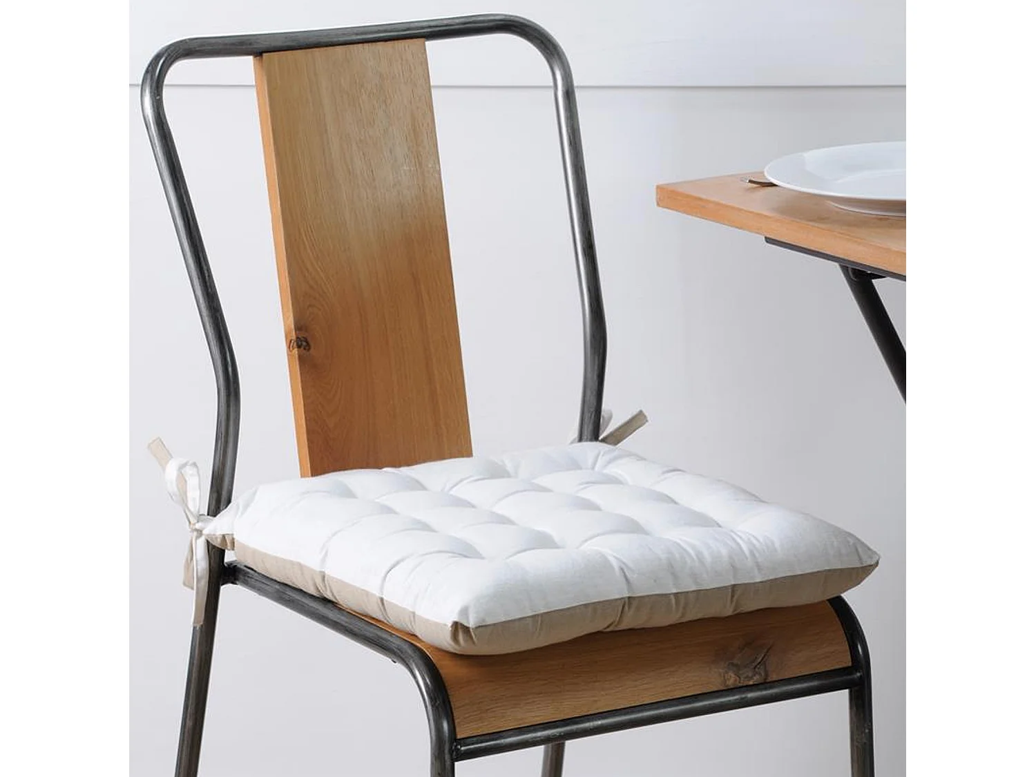 Cojín de silla bicolor