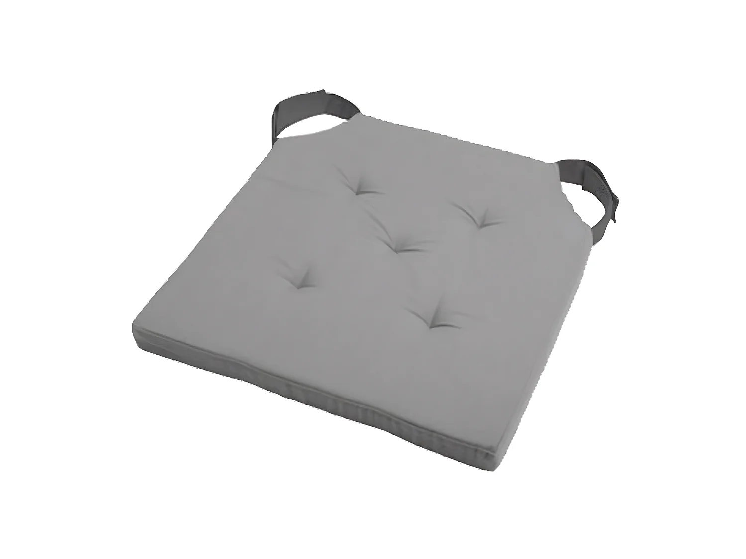 Coussin de chaise attaches scratchs gris 38 x 38 cm