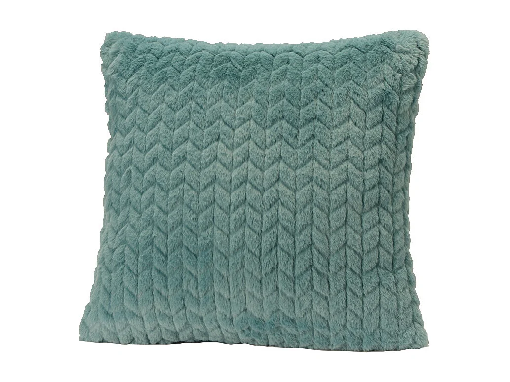 Coussin bleu canard chevron 40x40 cm