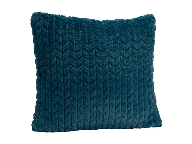 Coussin bleu nuit chevron 40x40 cm