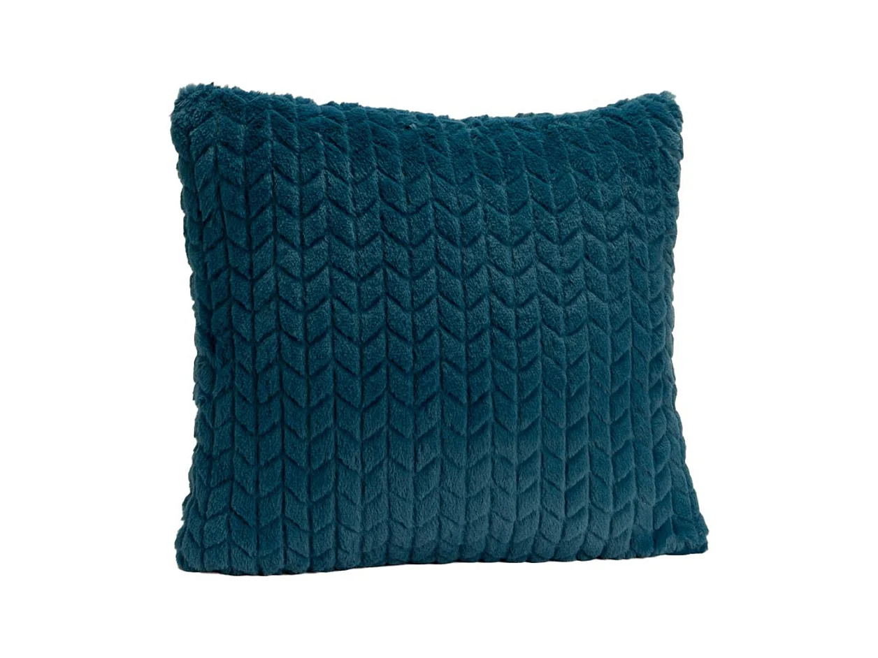 Coussin bleu nuit chevron 40x40 cm