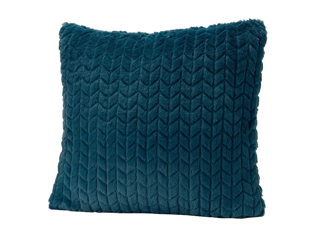 Coussin bleu nuit chevron 40x40 cm