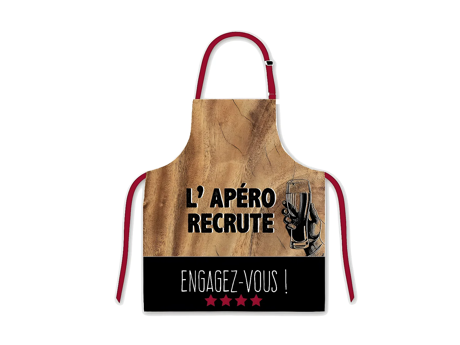 Tablier adulte à nouer Marron - Apéro