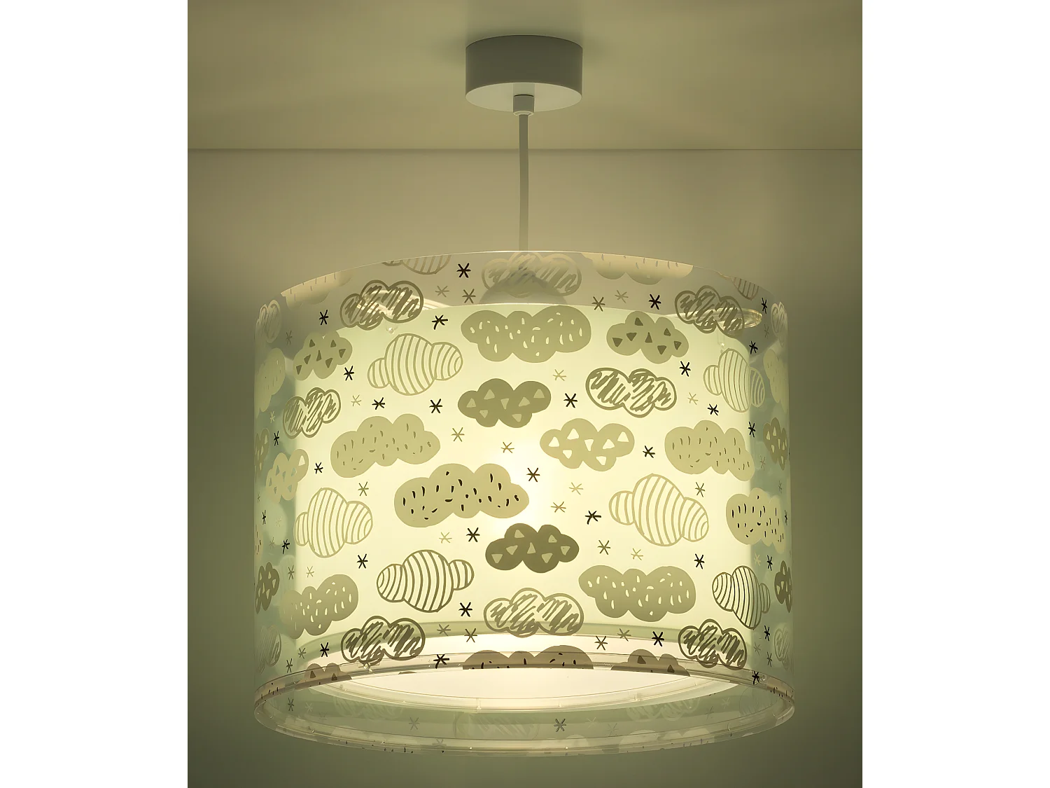 Lampade a sospensione per bambini Clouds nuvole verde | DALBER